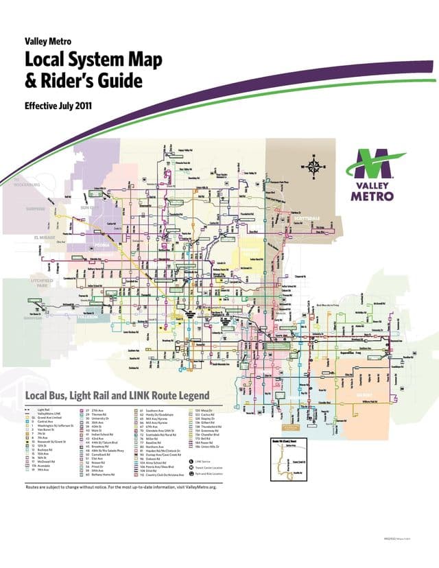 Mapa da estação rodoviária de Phoenix