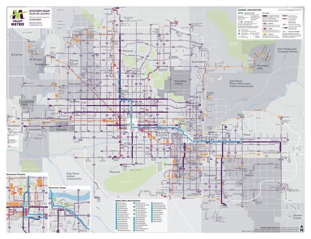 Mapa de transporte Phoenix